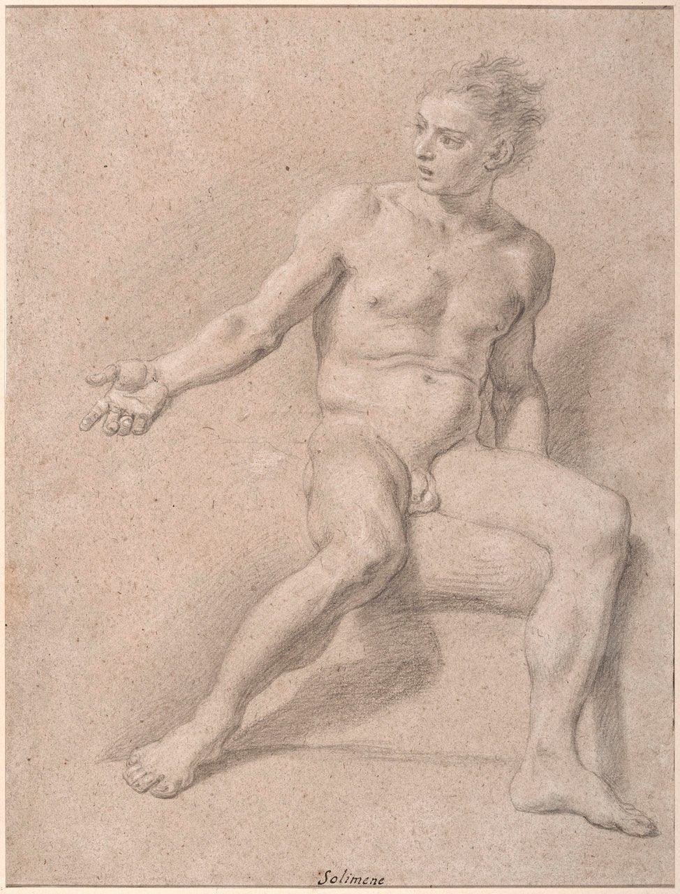 Crocker Art Museum Art Study Of A Seated Male Nude For The Artist S