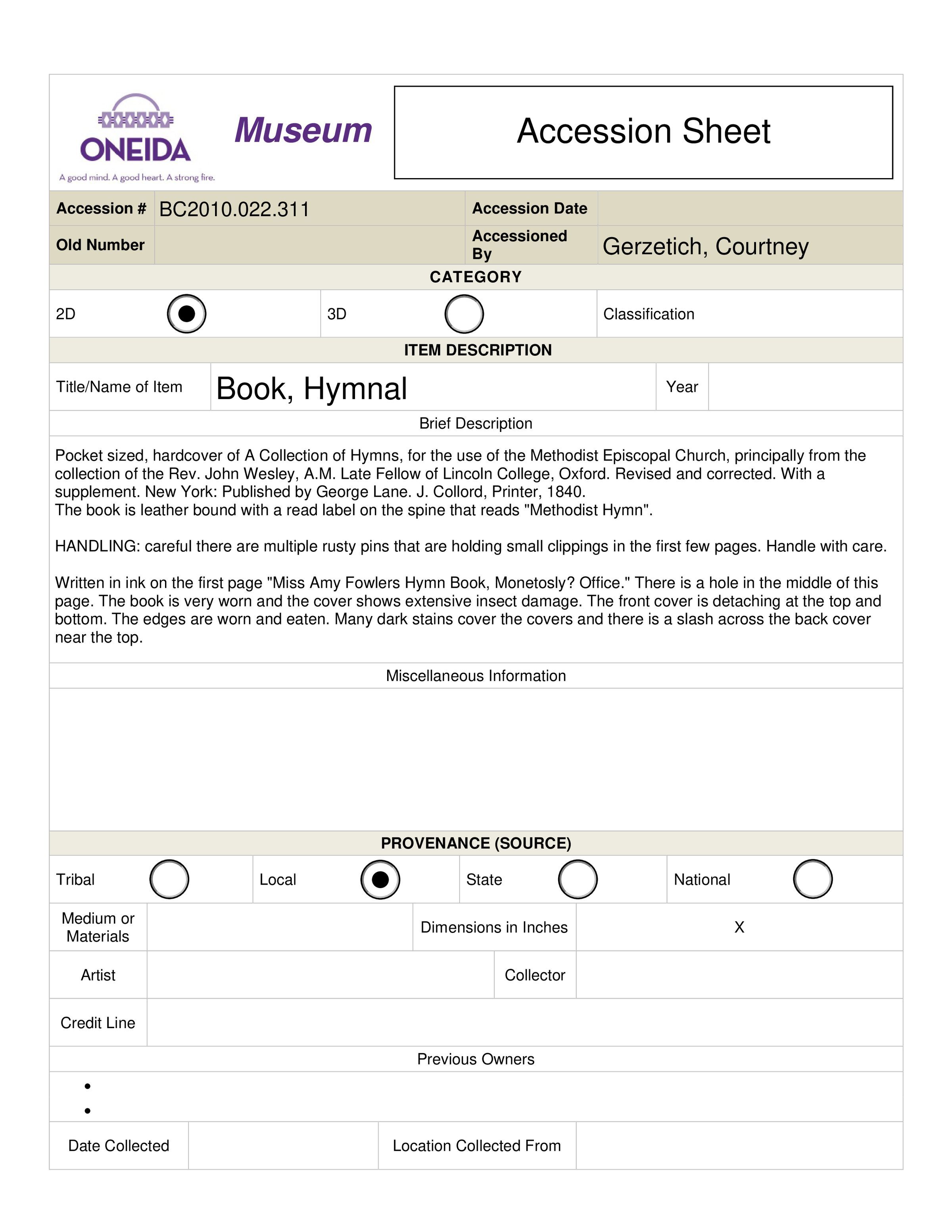 BC.2010.022.311 Accession