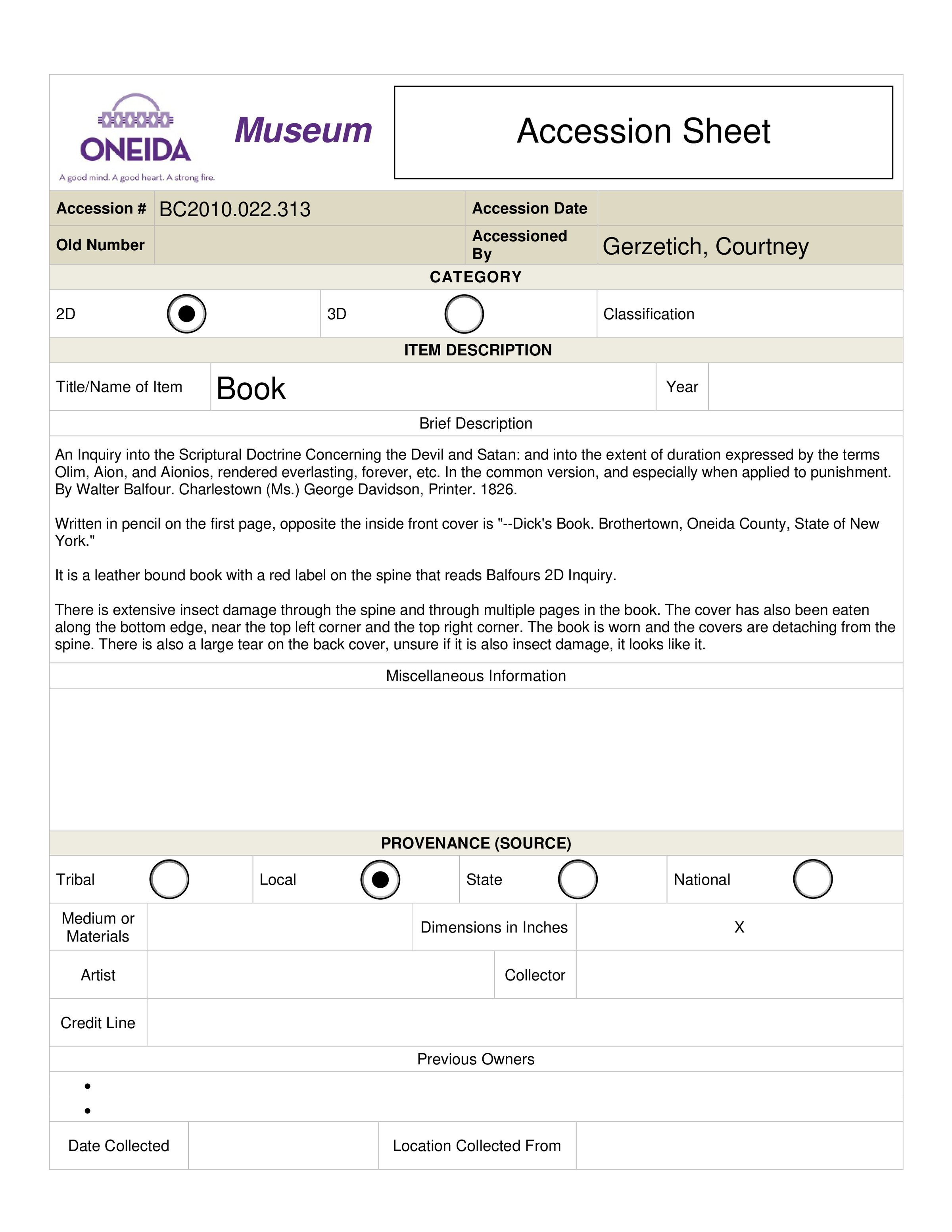 BC.2010.022.313 Accession