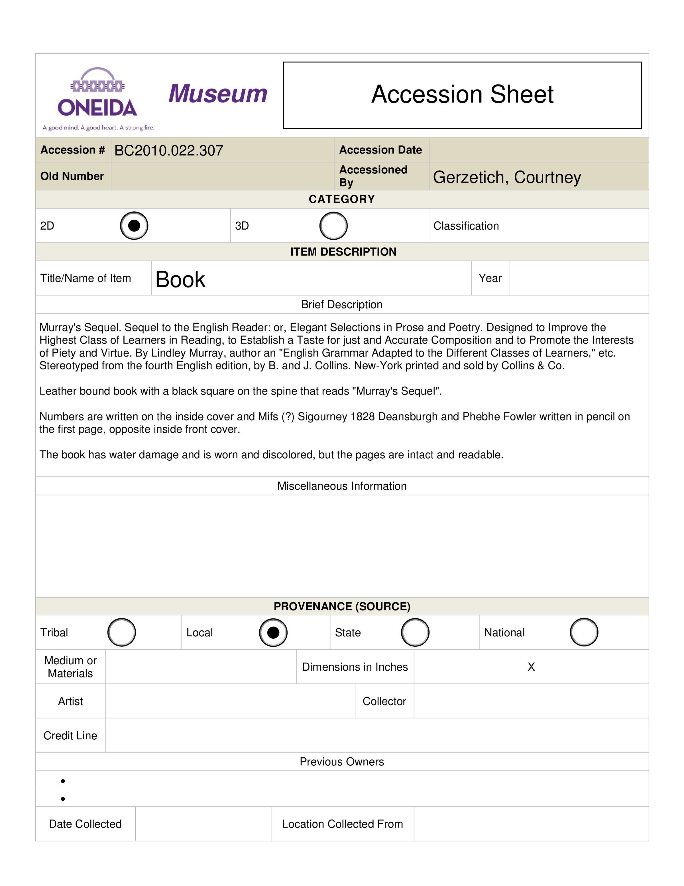 BC.2010.022.307 Accession