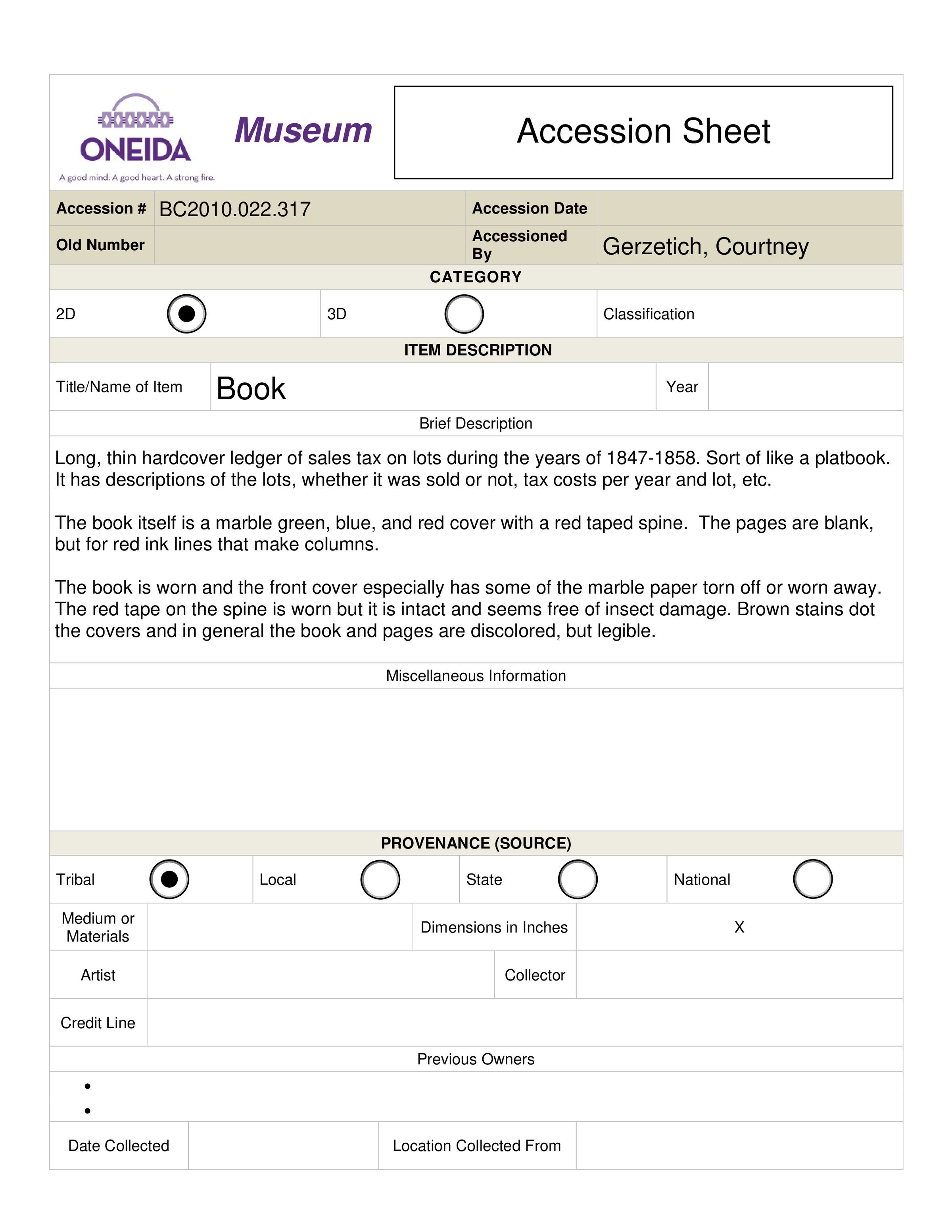 BC.2010.022.317 Accession