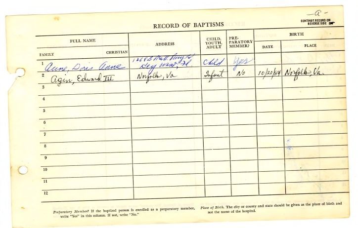 Key West Church Records
