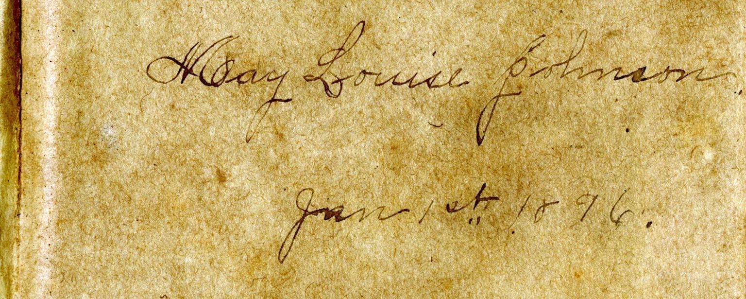 Diary of May Johnson, 1896-1897