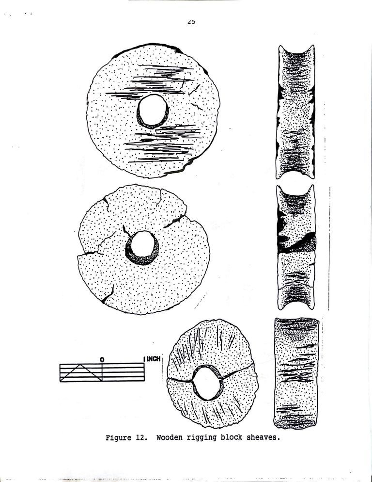 Fragment, Wooden Rigging Block Sheave - Image 2