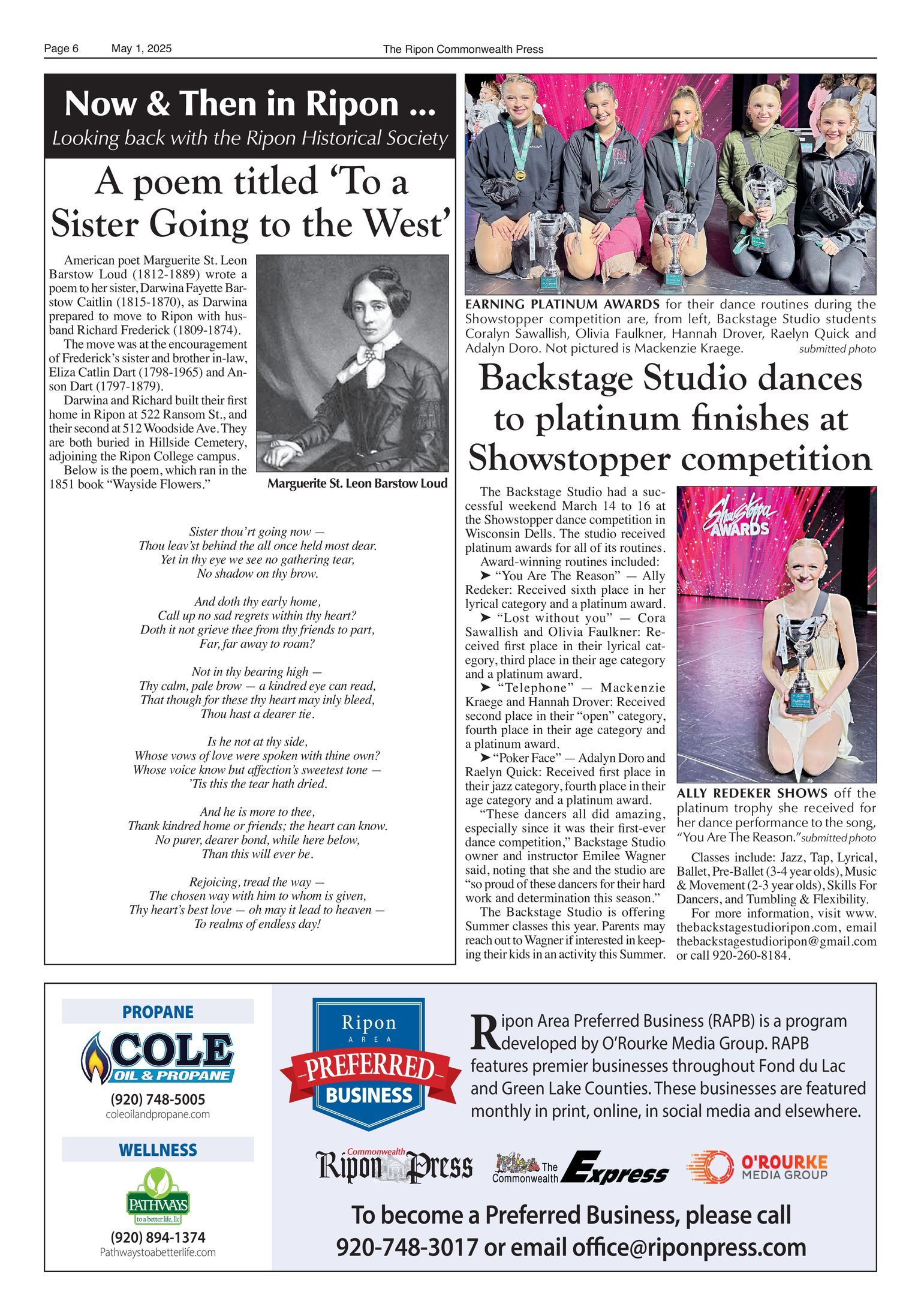 Now & Then in Ripon: Looking Back with the Ripon Historical Society: 2025