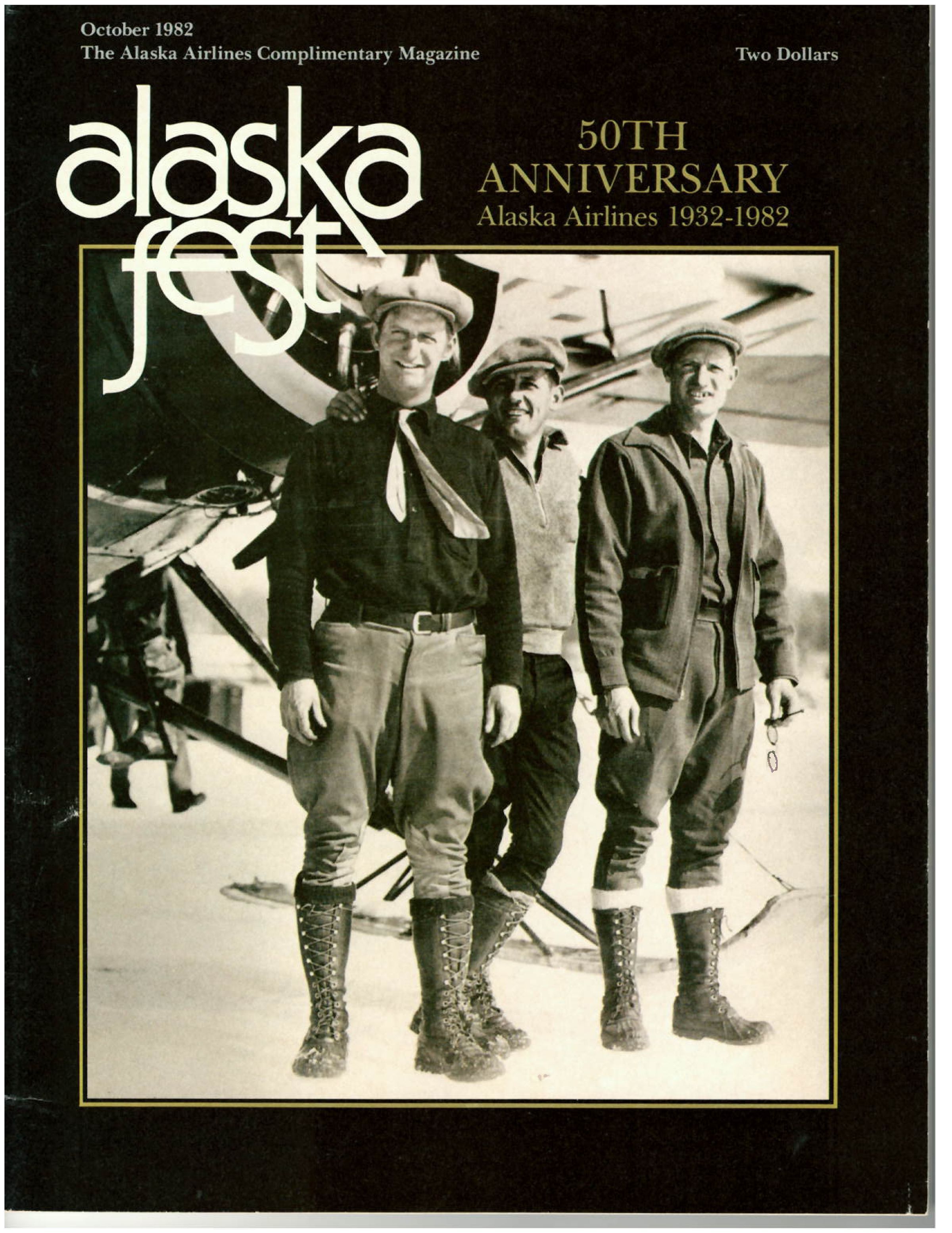 Cover-Kenny Neese, Johnny Moore, and Oscar Winchell of Star Air Service in the late 1930's.  Photograph courtesy of John W. Moore.