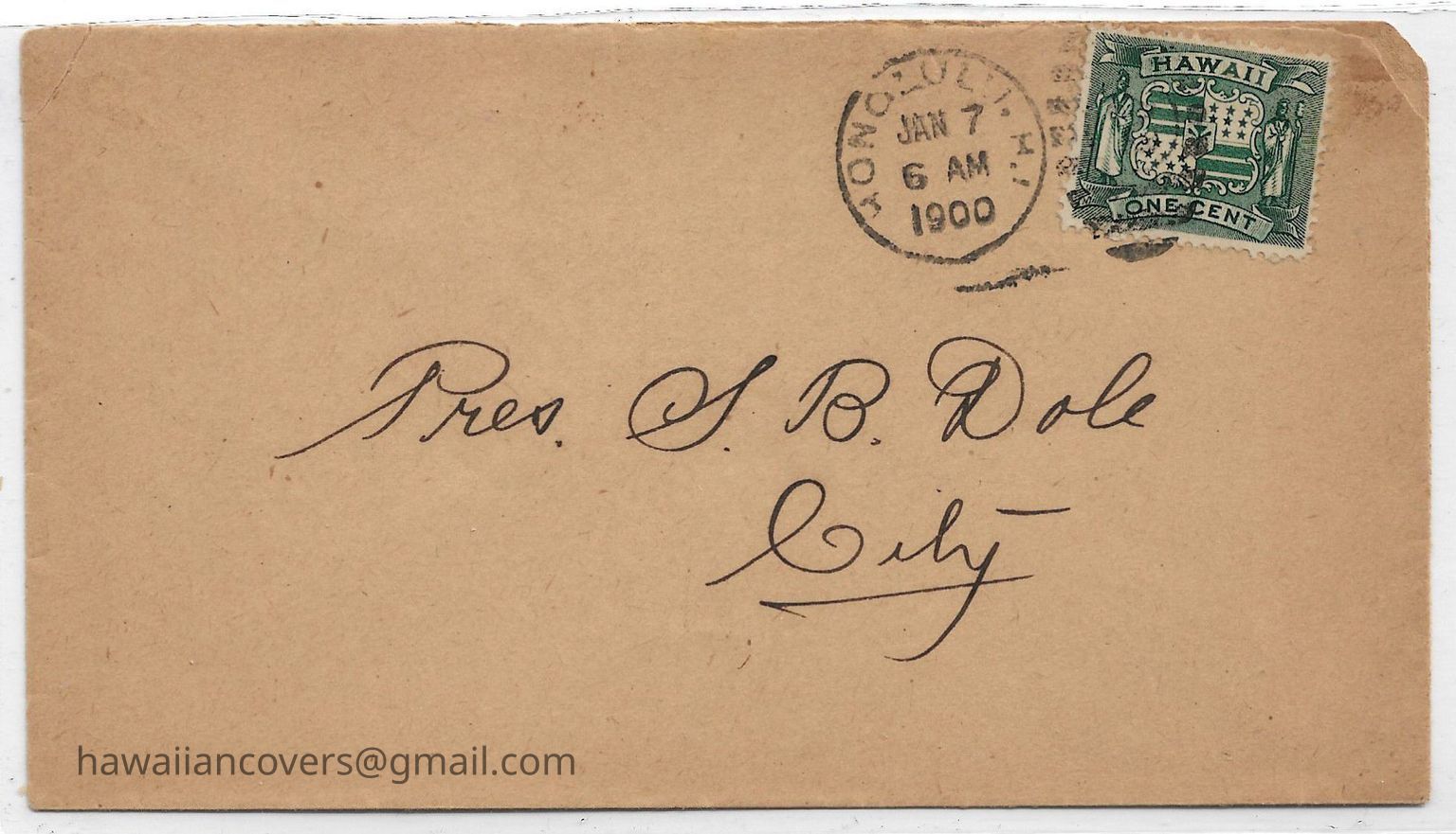 C. POST 1900 HAWAII COVERS
