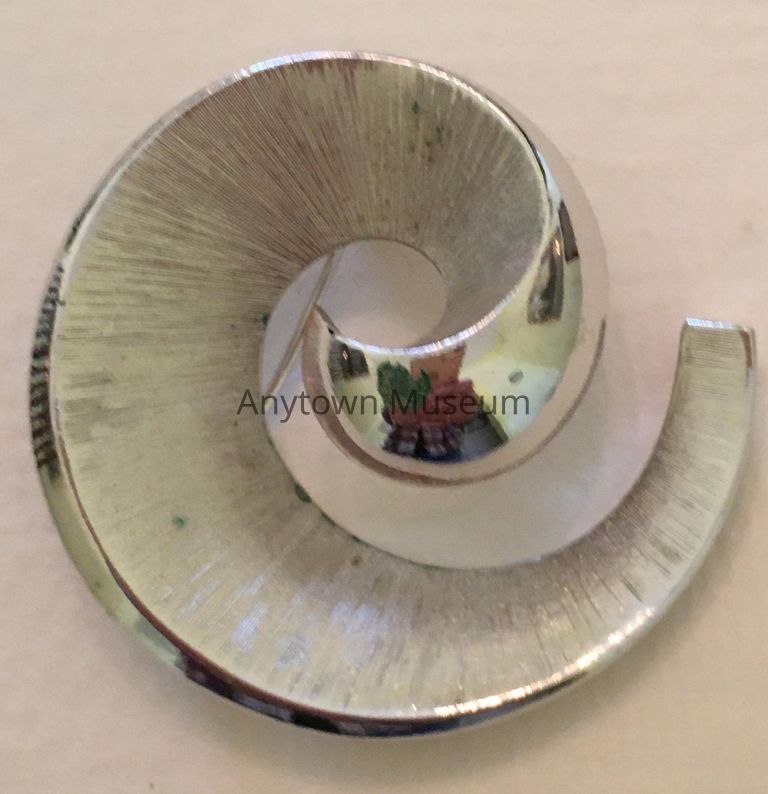 Silver Swirl Brooch