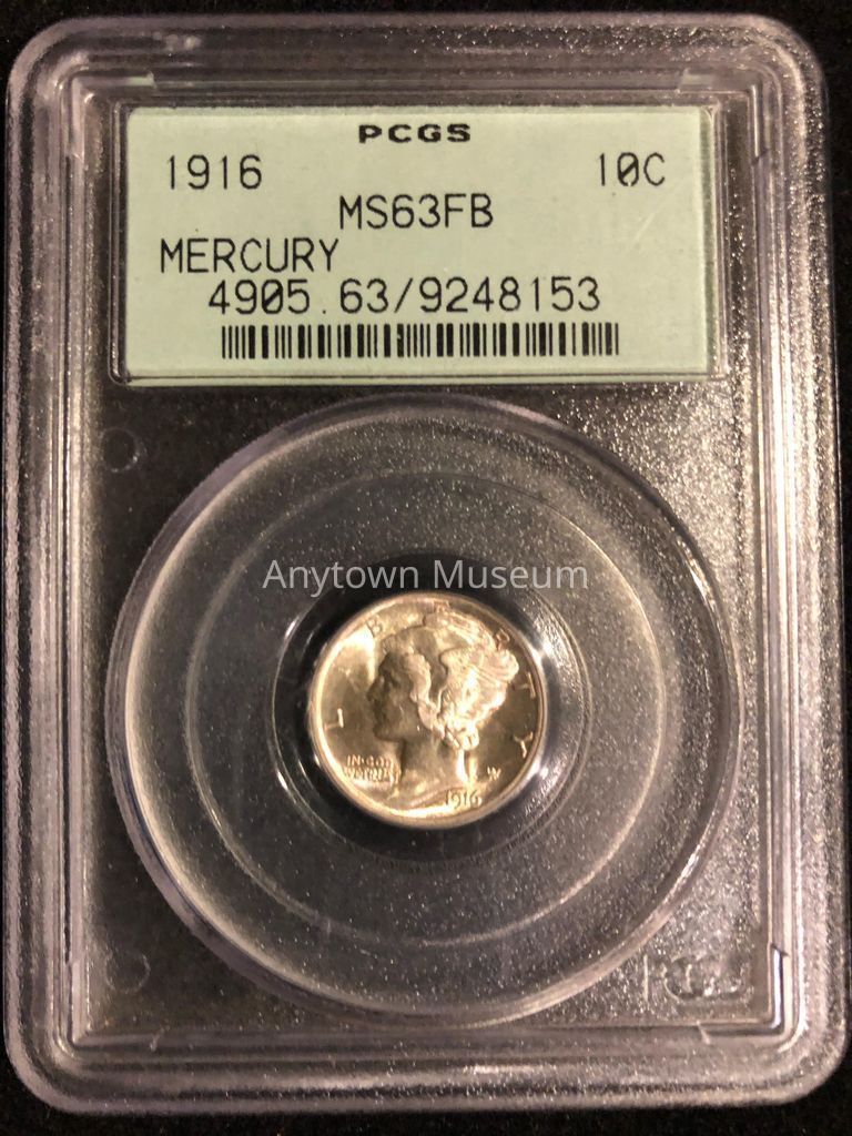 1916 Mercury Dime
