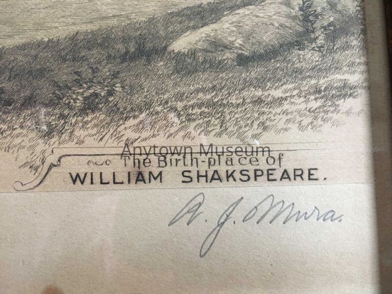 Pencil signature of A. J. Mura, the Engraver