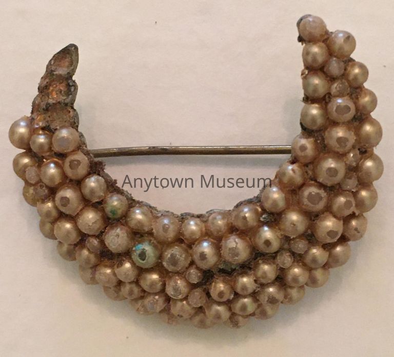 Crescent Moon Brooch