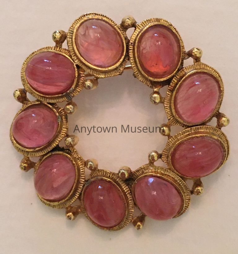 Circular Cabochon Brooch