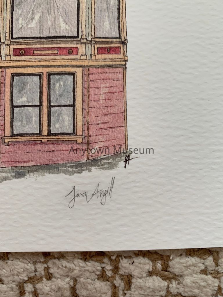 Digital Print of a Watercolor Painting (Pink House) - Image 2