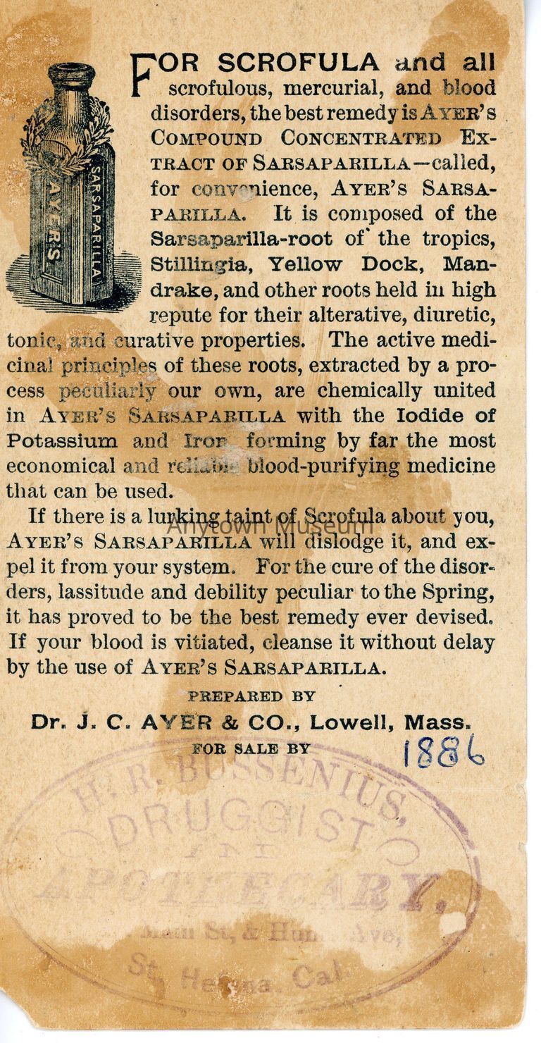 Ayer's Sarsaparilla Advertising Card - Image 2