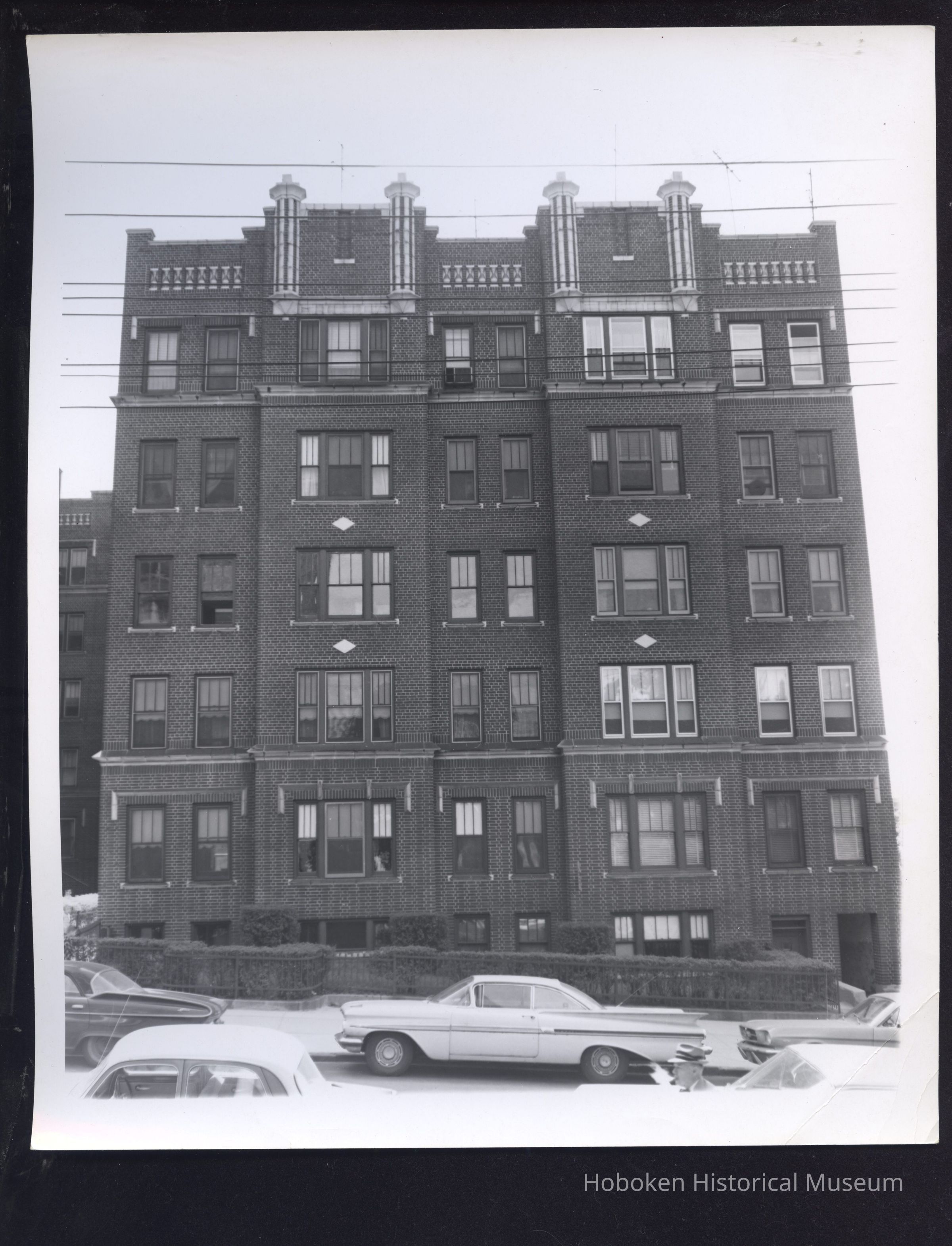 B&W photo of apartment building at 277 Harrison Avenue, Jersey City. picture number 1