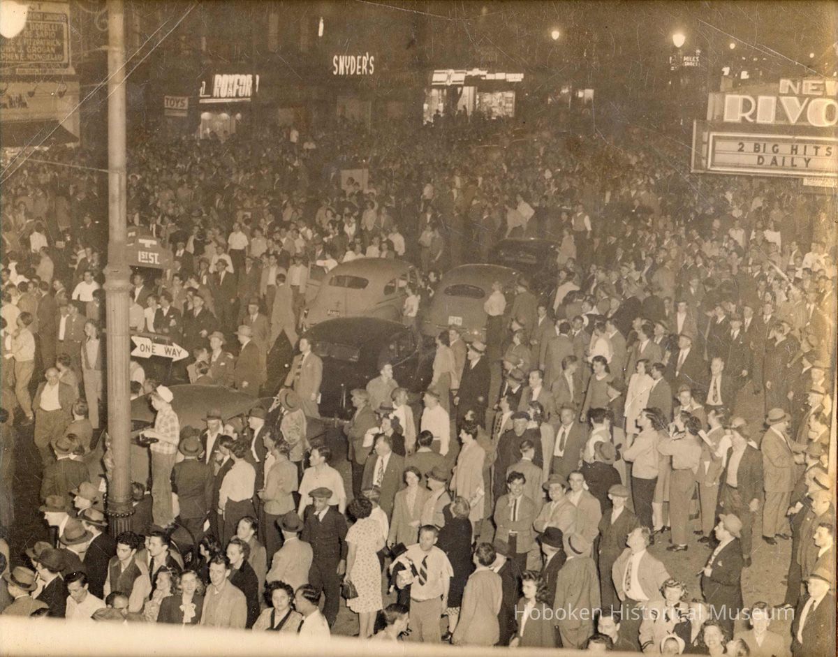 Washington St., election celebration for DeSapio & ticket, Hoboken, 1947