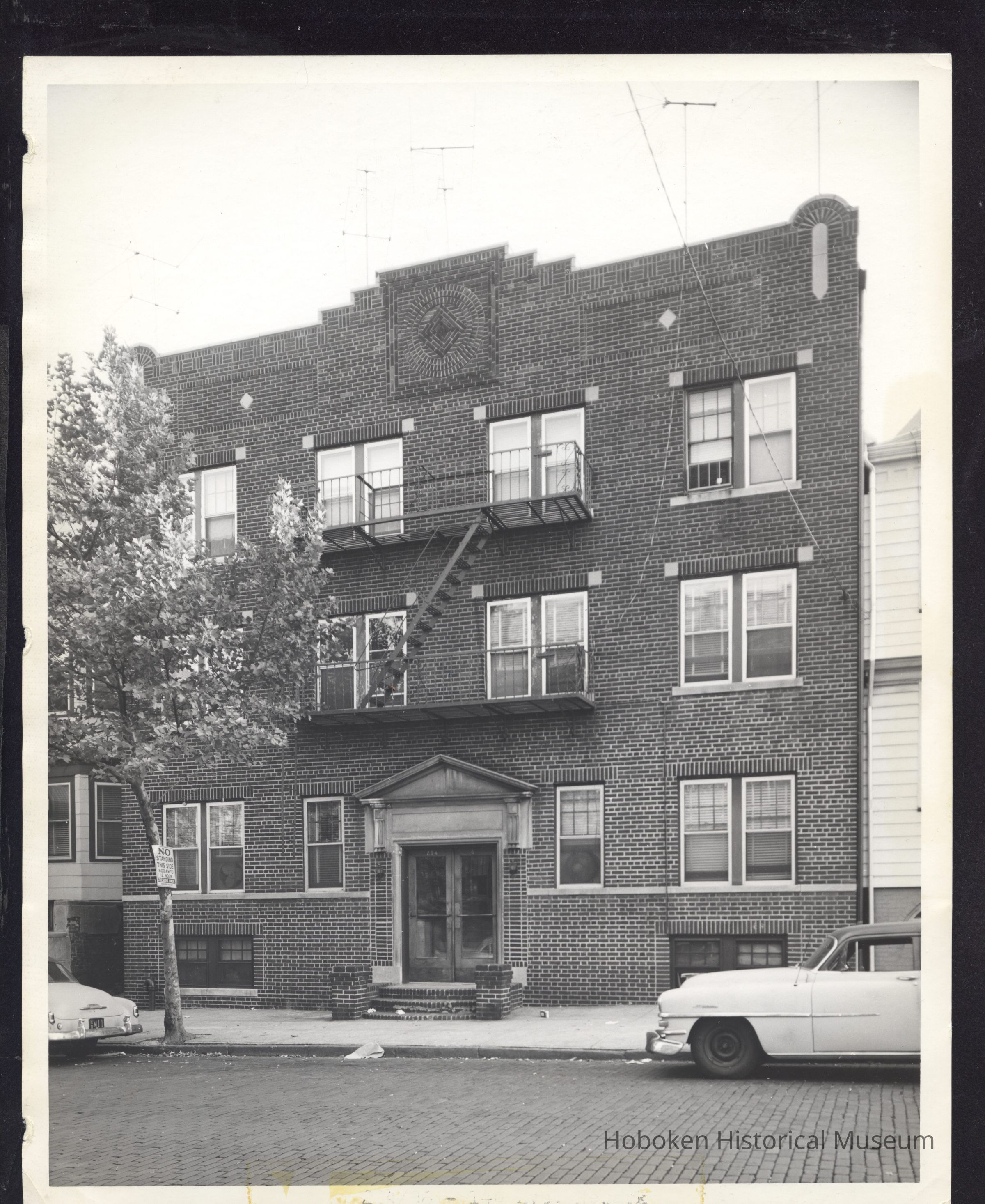 B&W photo of apartment building at 294-296 14th Avenue, Newark. picture number 1