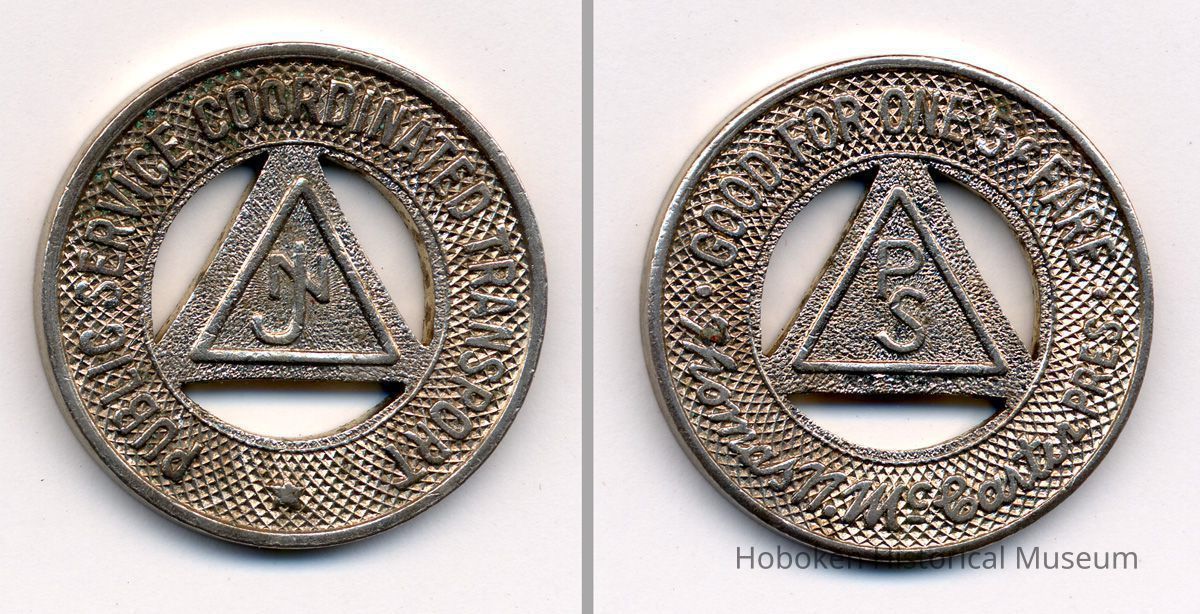 token, both sides: side 1, left; side 2, right.