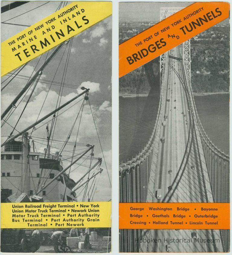 Brochures: The Port of New York Authority Marine and Inland Terminals; The Port of New York Bridges and Tunnels. NY: no date, ca. 1950. picture number 1