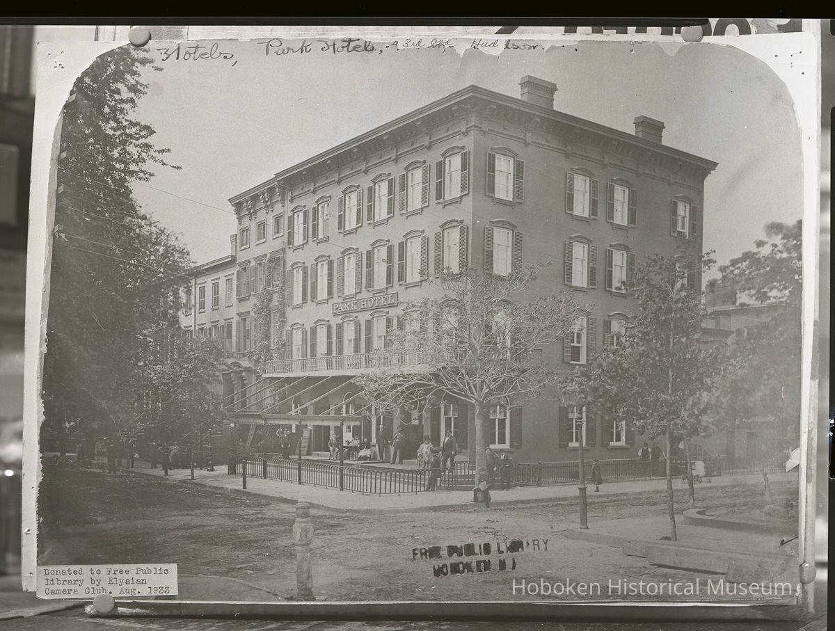 The Park Hotel, Fourth and Hudson Streets, Hoboken, no date, circa 1880's. picture number 1