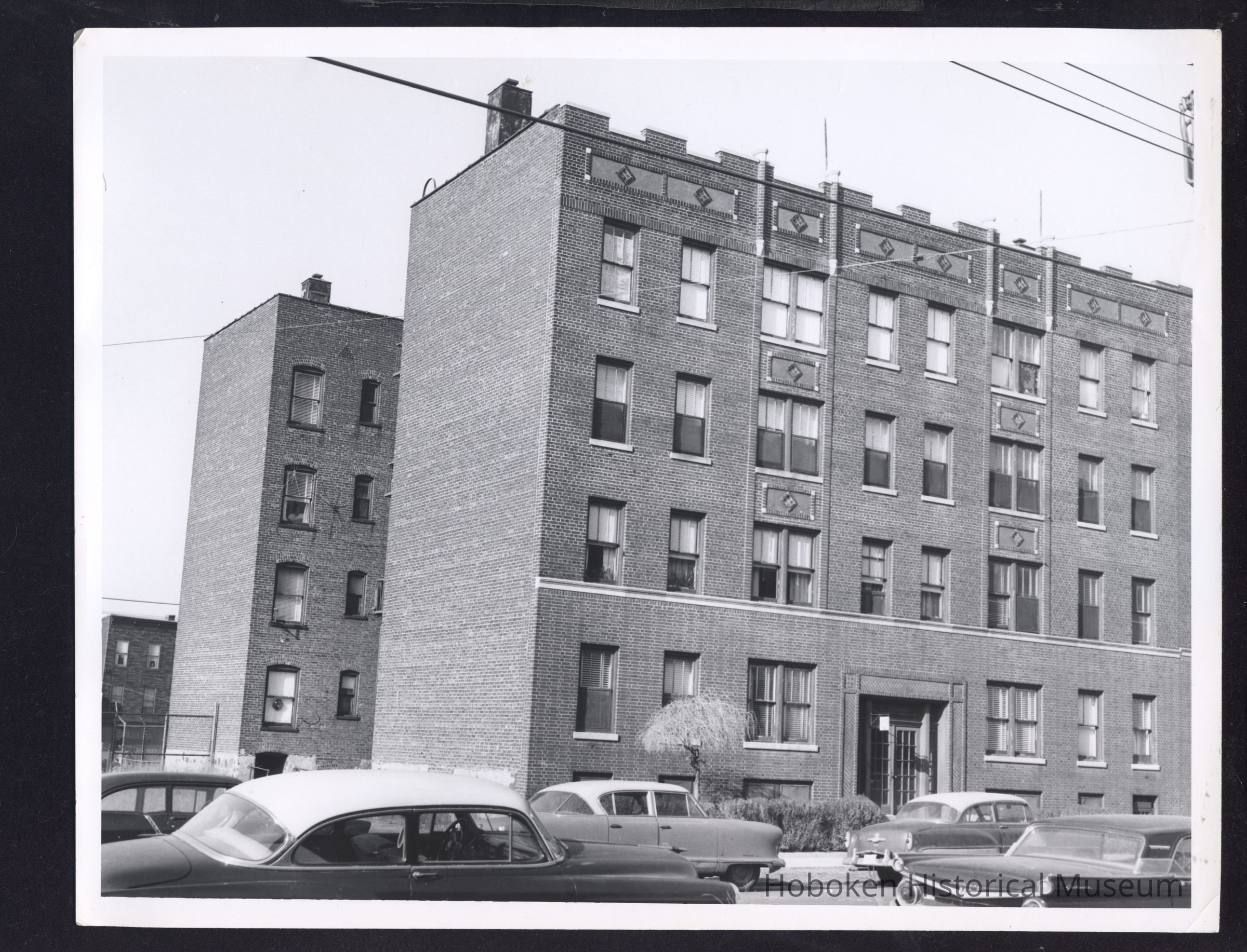 B&W photo of apartment building at 117 Corbin Avenue, Jersey City. picture number 1