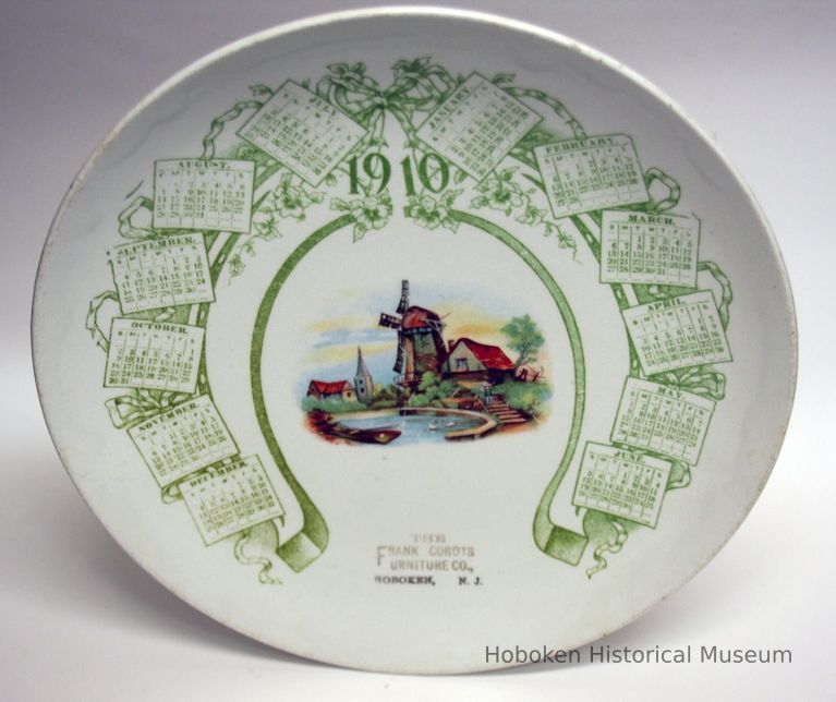 1919 calendar plate