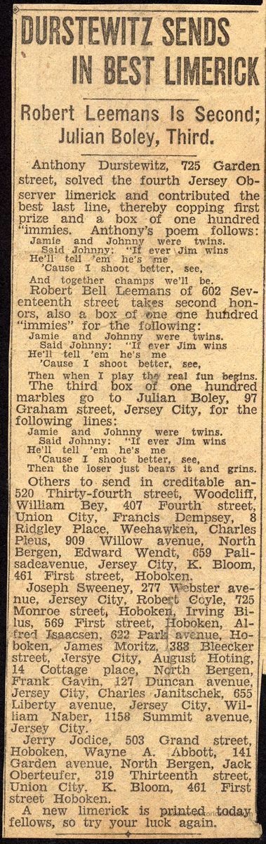 detail limerick contest