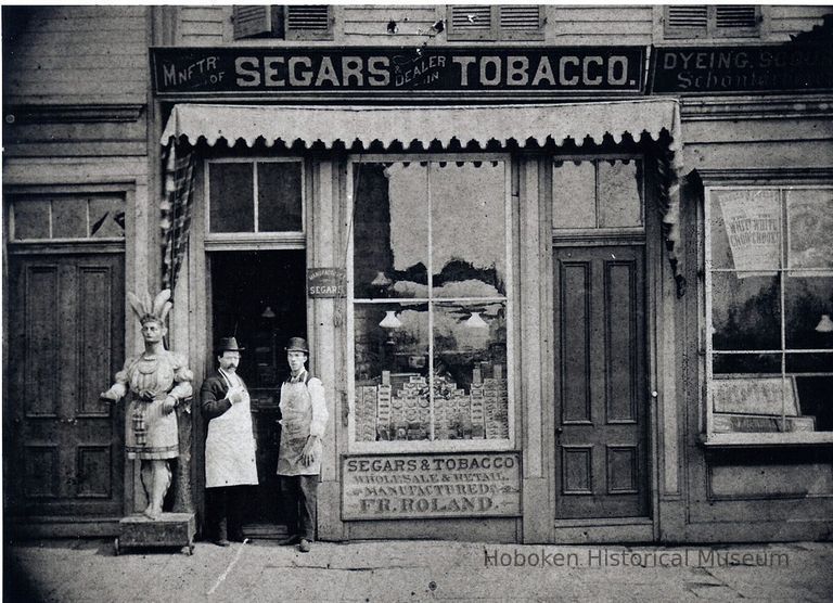 F.R. Roland, Segars & Tobacco, Newark St. (Eagle House) 1880s