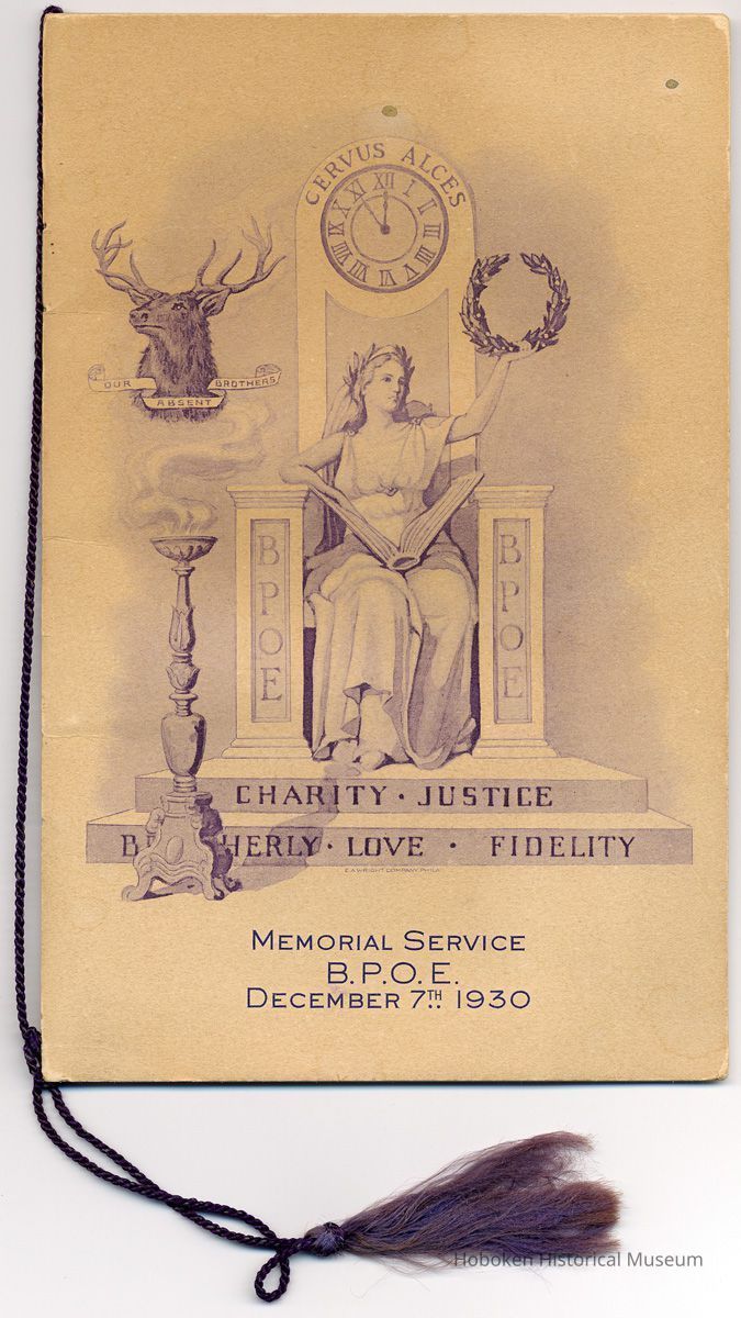 front cover; cord and tassel