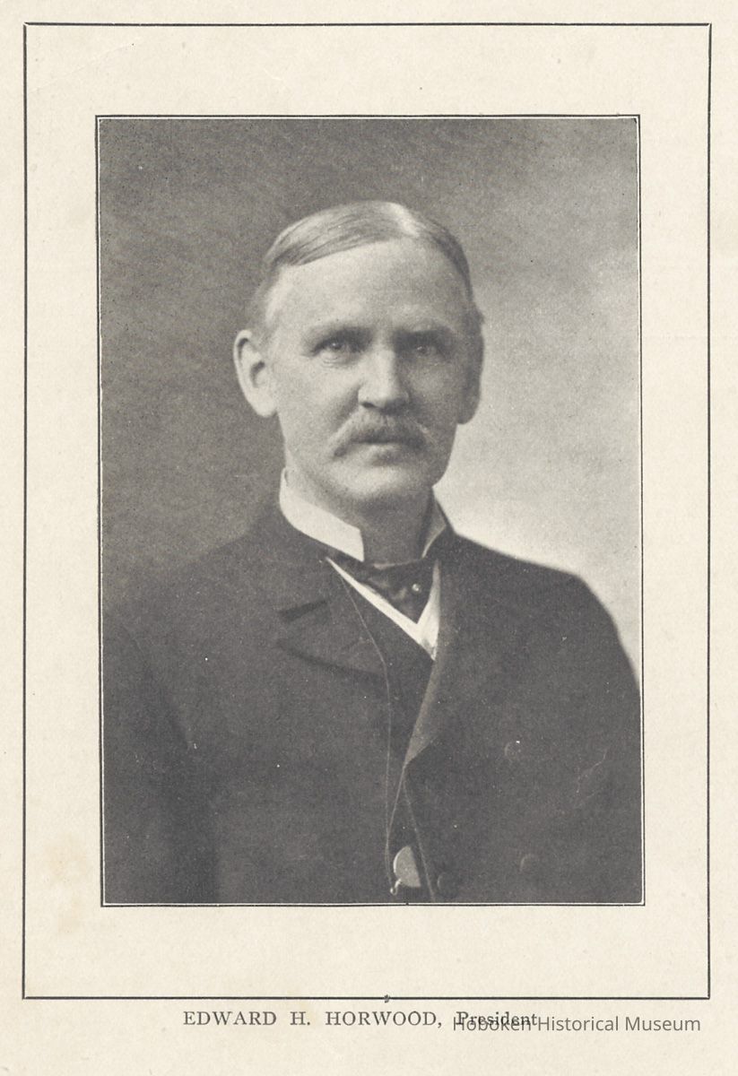 Printed B+W photograph of Edward H. Horwood, President, Hoboken Board of Trade, Hoboken, ca. 1908. picture number 1