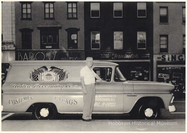 William Kirchgessner with United Decorating Co. truck