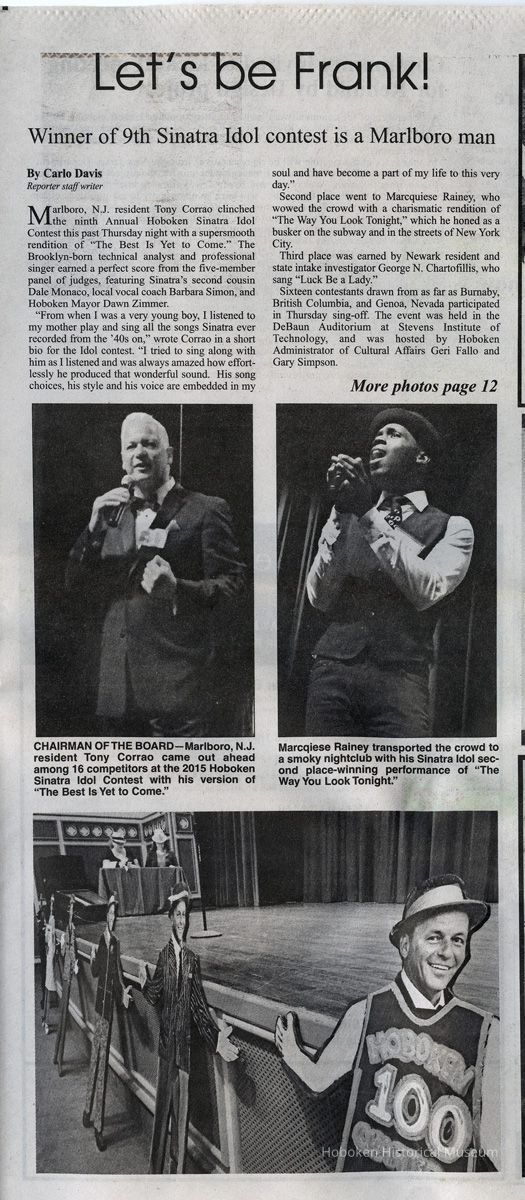 Sinatra Idol article: 