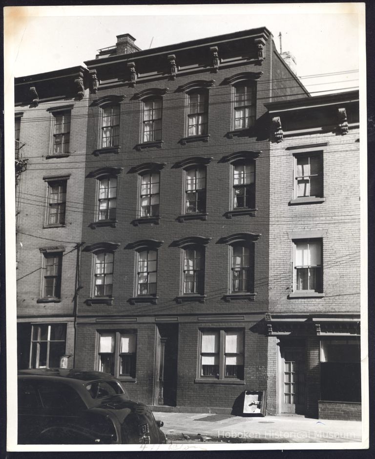 B+W photo of 411 Bloomfield St., Hoboken, NJ. Not dated picture number 1