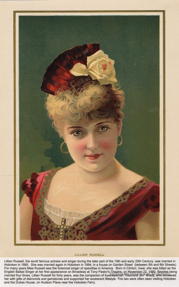 image Lillian Russell with caption