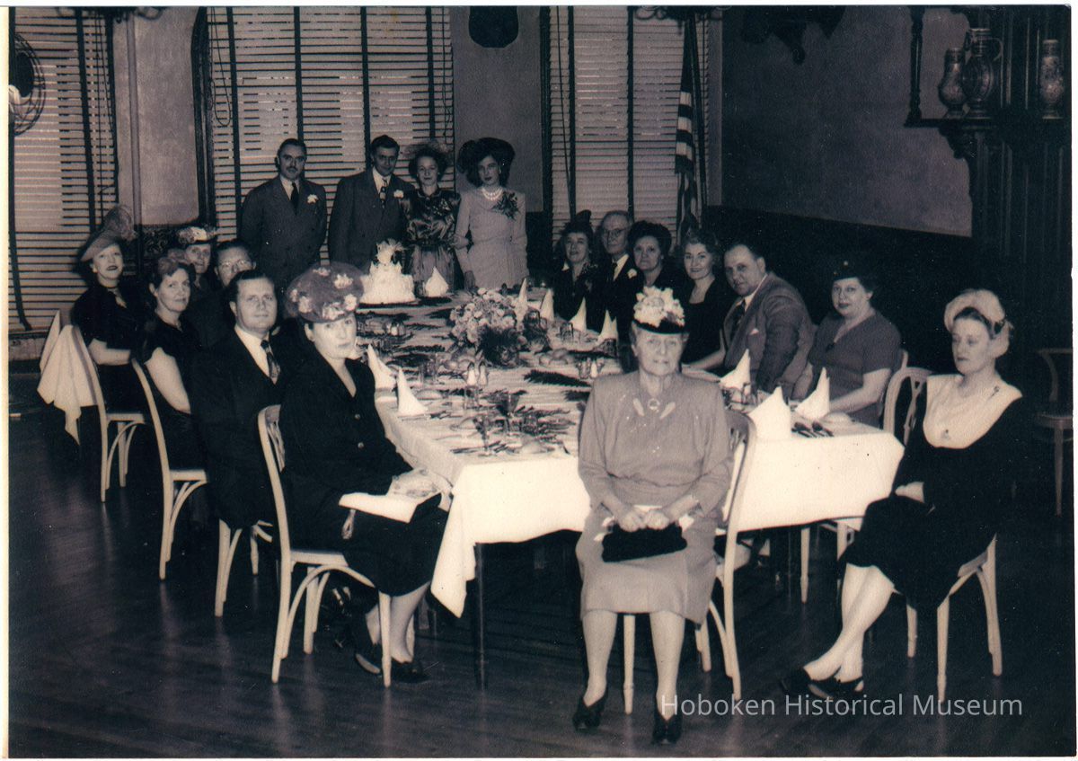 Photo of wedding reception for Mr. & Mrs.Harold Grouls, Meyers Hotel, Hoboken, Dec.12, 1947. picture number 1