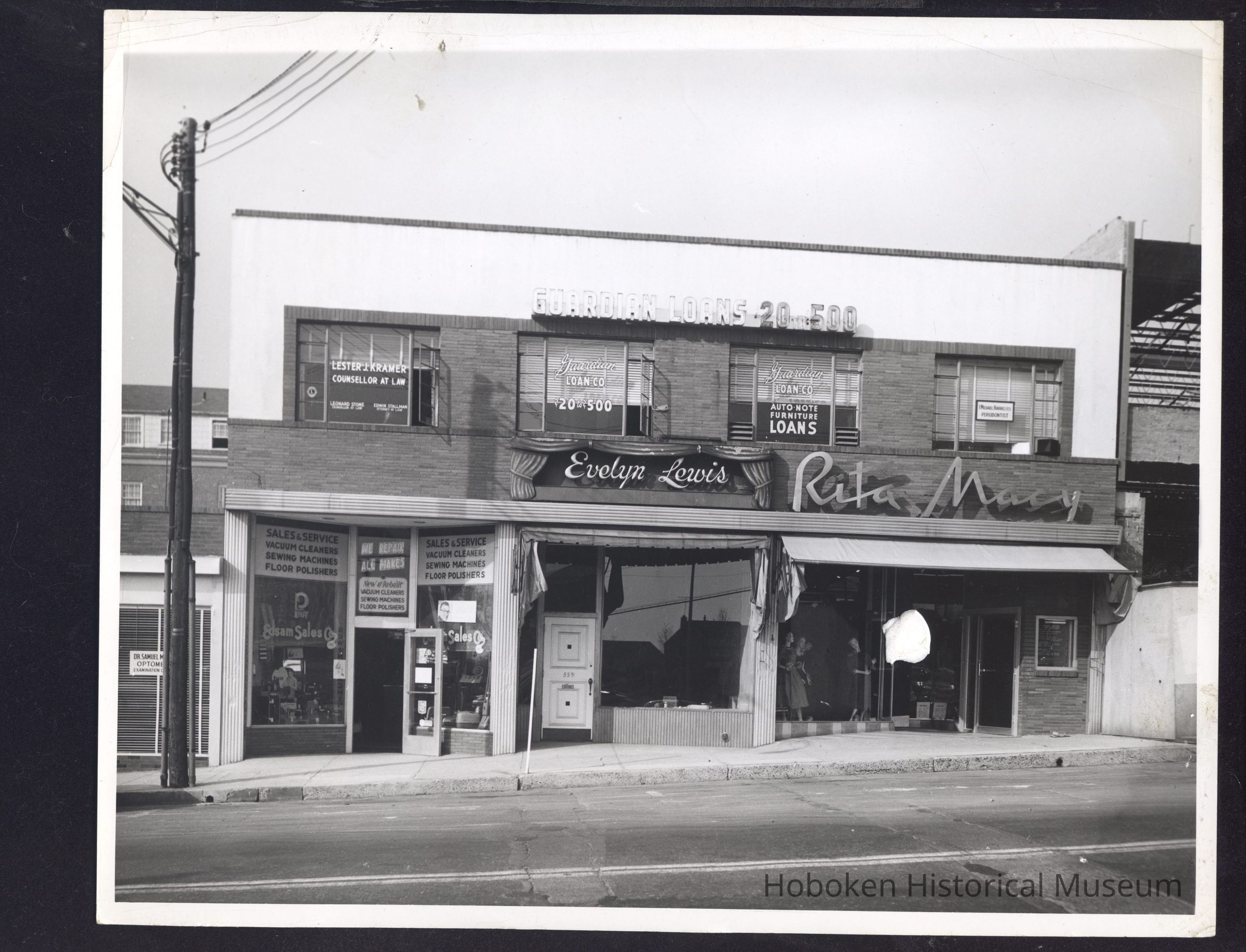 B&W photo of commercial building at 557 Cedar Lane, Teaneck. picture number 1
