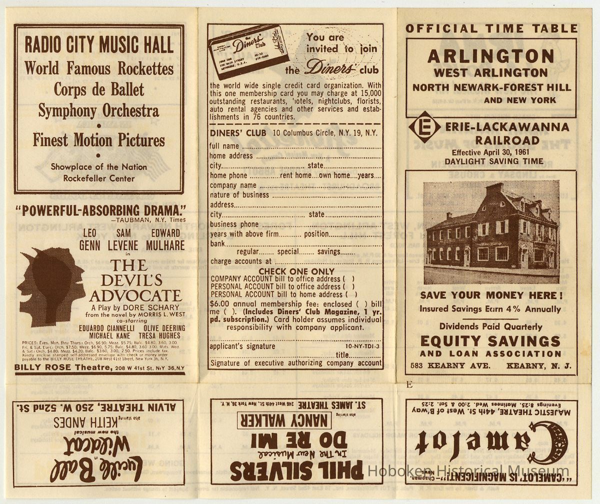 unfolded, side 1, front cover panel to right