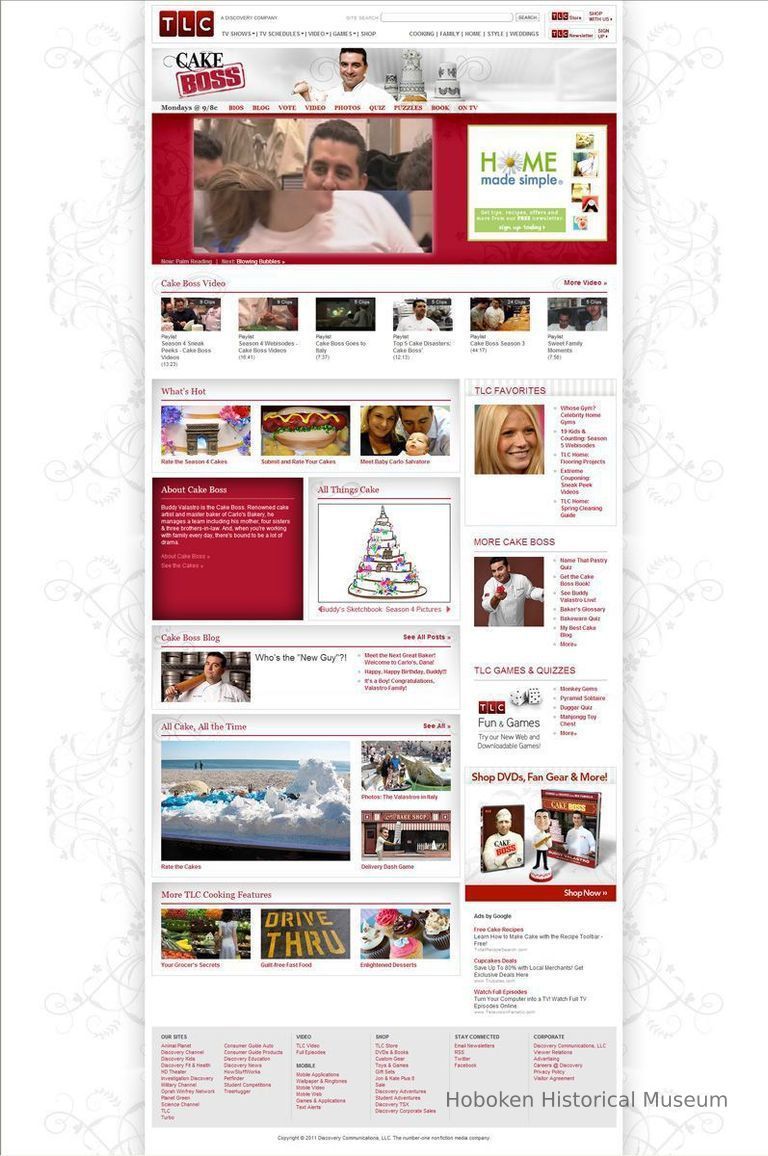 TLC Cake Boss home page