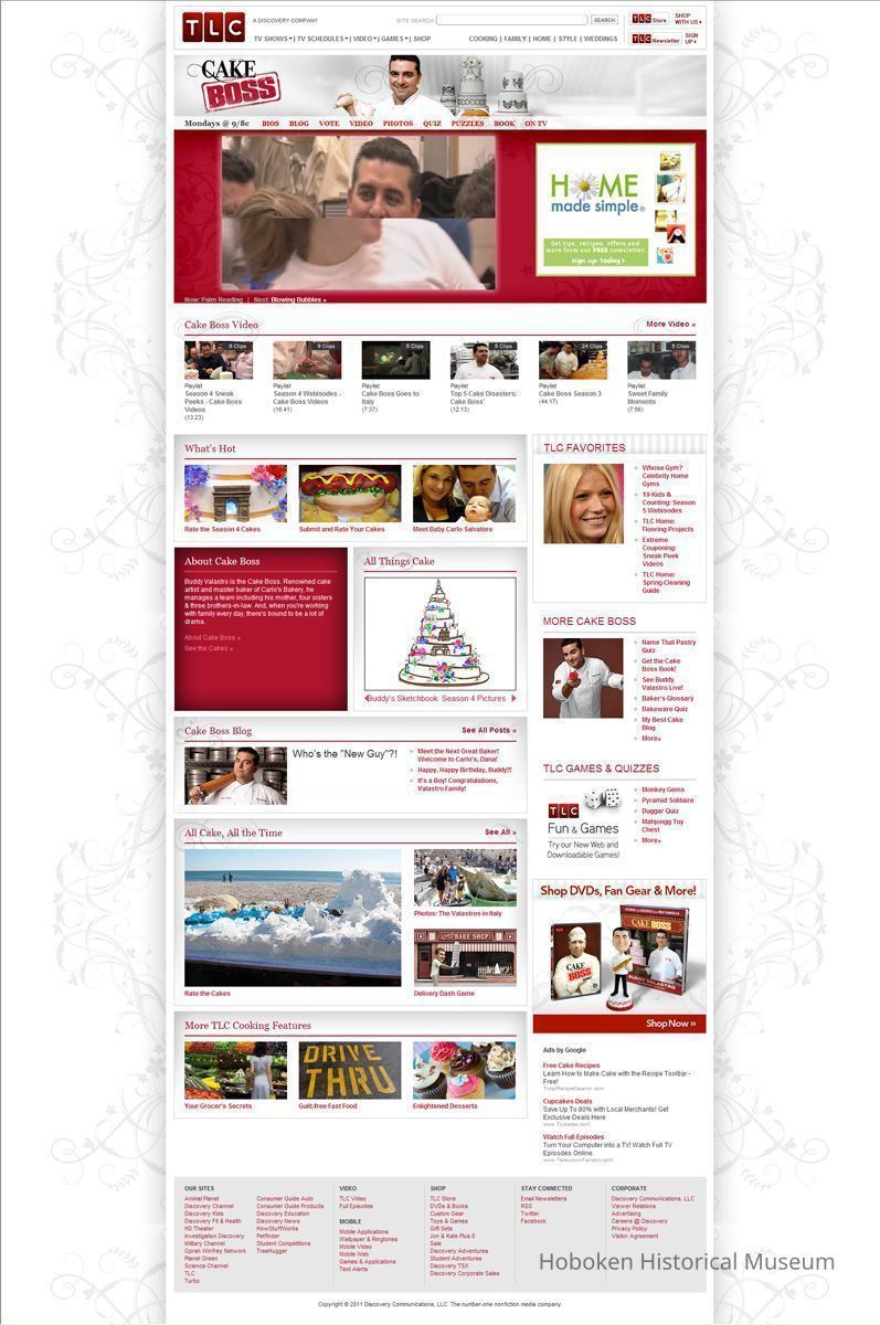 TLC Cake Boss home page