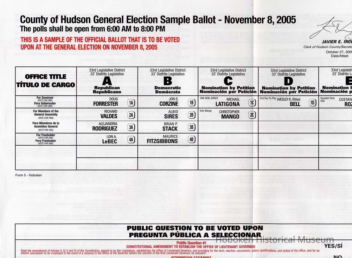 detail top left ballot side