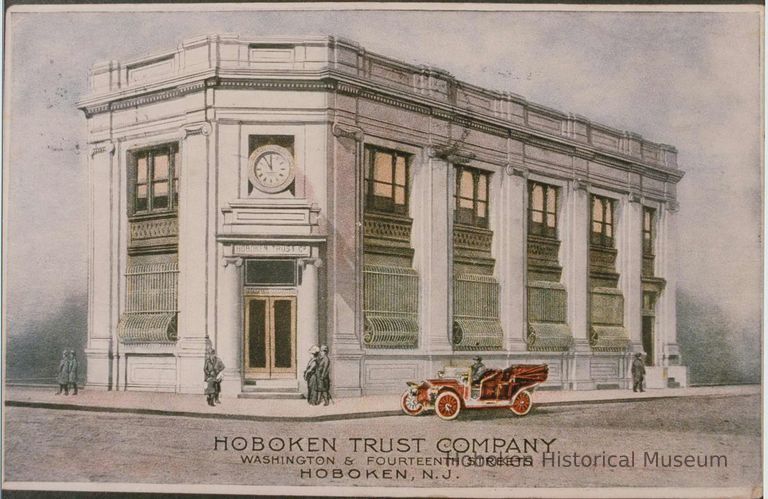 Hoboken Trust Company, copy print of postcard