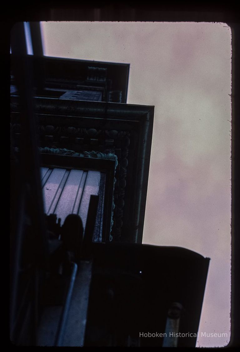 Color slide of detail view of cornices on an unidentified building on 10th and Park picture number 1