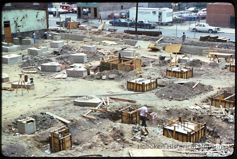 construction of north wing of Saint Mary Hospital; footings