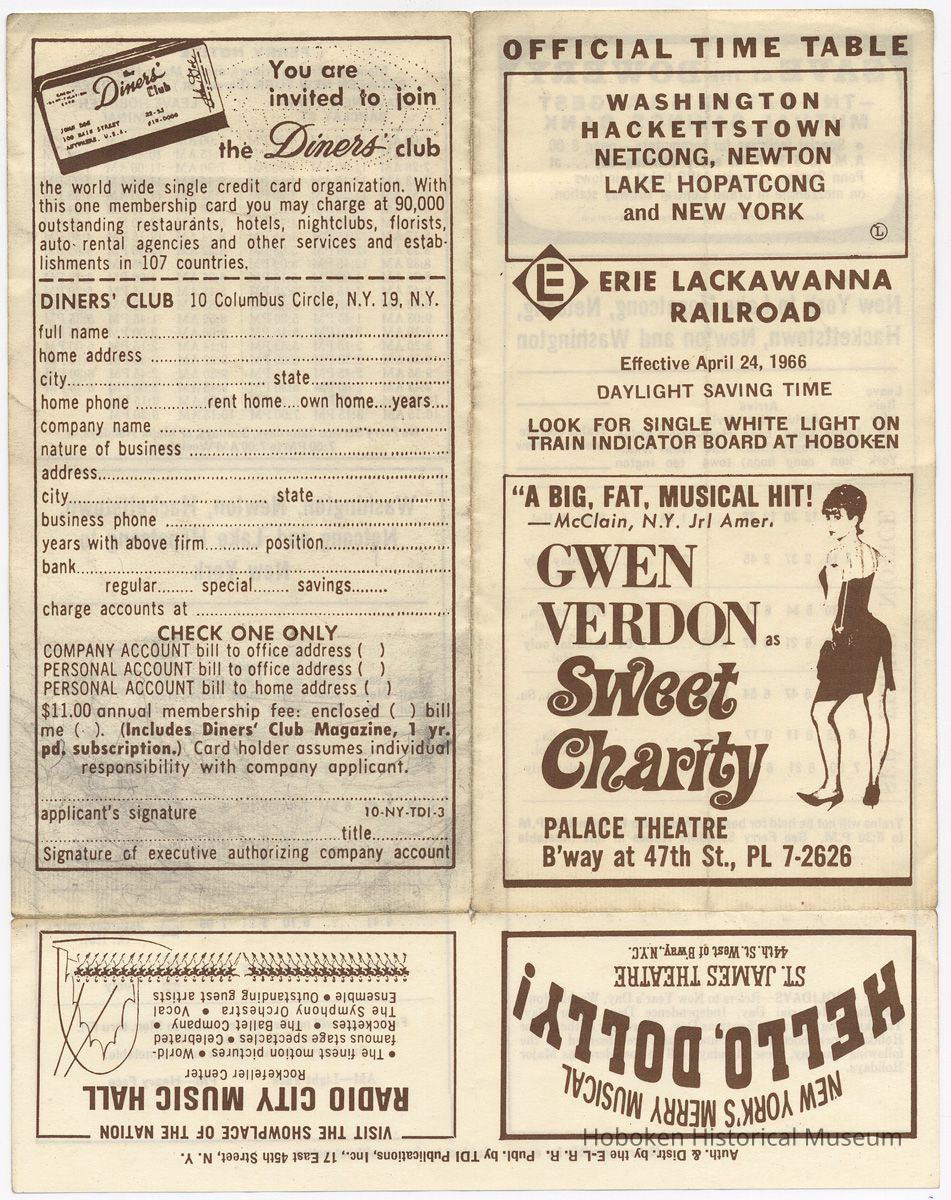 side 1, outside, cover and advertisements