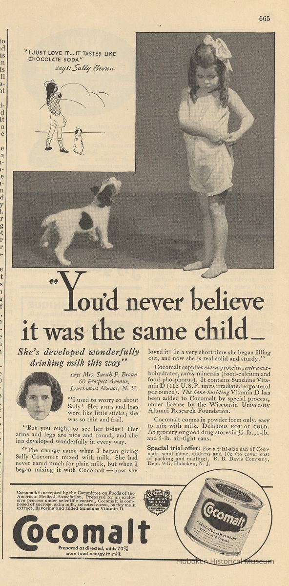 Cocomalt, Hygeia, July 1934