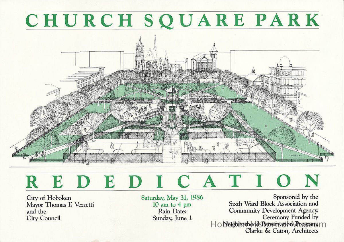 Poster: Church Square Park Rededication. (Hoboken), Saturday, May 31, 1986. picture number 1