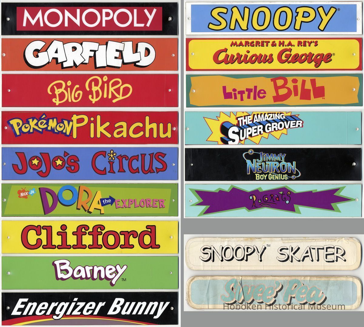 Macy's balloon storage labels or signs