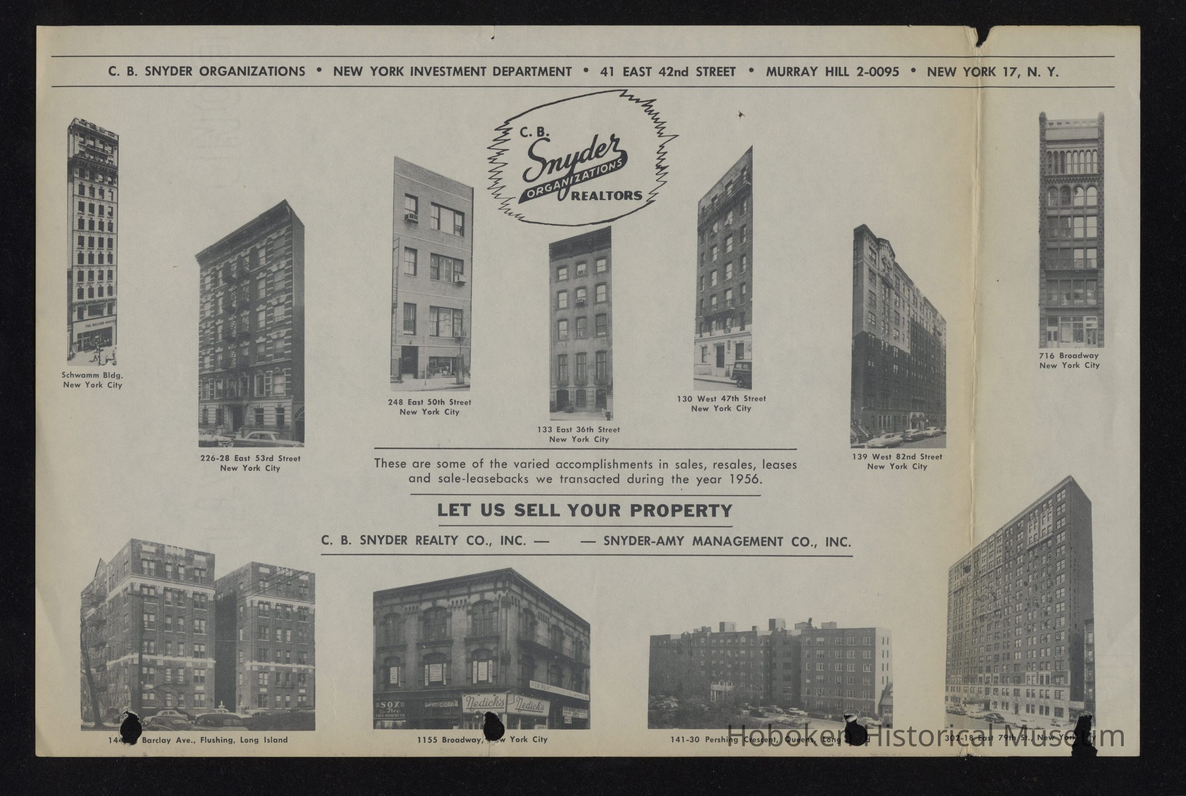 Advertising flier of property sales, resales, leases and sale leasebacks. picture number 1