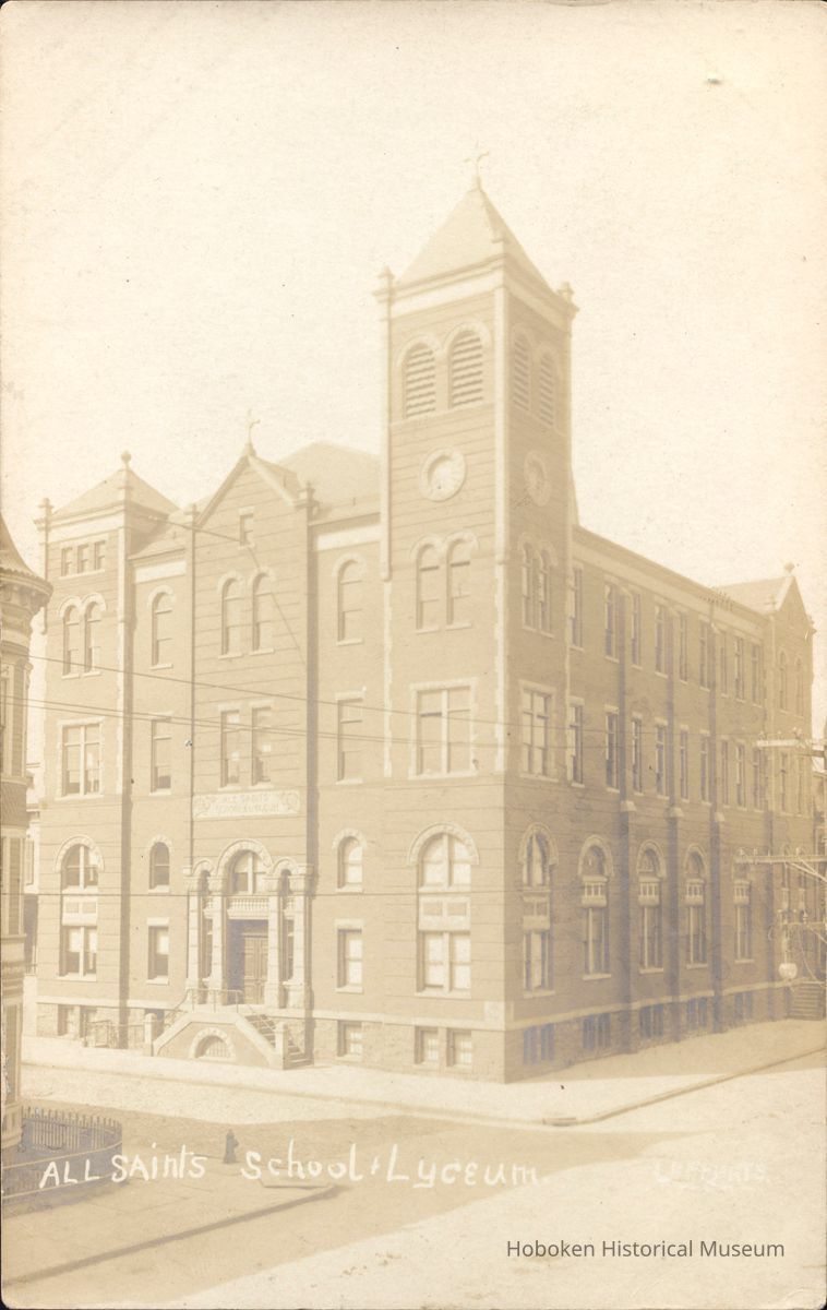 Postcard: All Saints School & Lyceum, Jersey City, NJ picture number 1