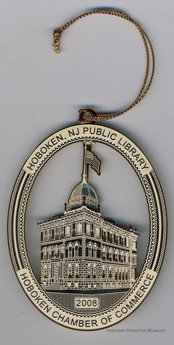 Christmas tree ornament: Hoboken NJ Public Library. 2008 Hoboken Chamber of Commerce. picture number 1